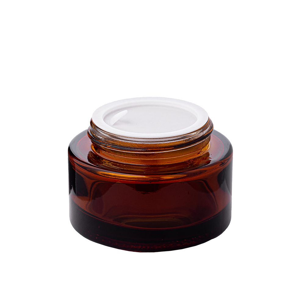Стеклянная косметическая банка 79R-SHX-002 темная 50ml
