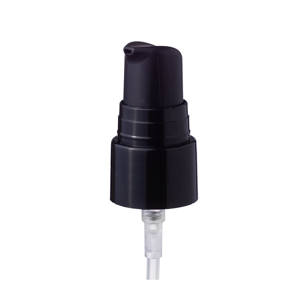 Косметический дозатор 1R-1016 Черный Гладкий 20/410 с тёмным колпачком
