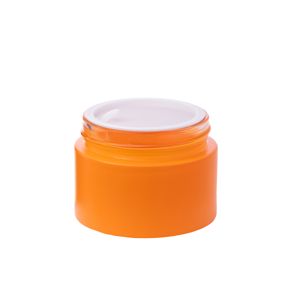 Стеклянная косметическая банка 79R-SSYCGL50 оранжевый 50ml