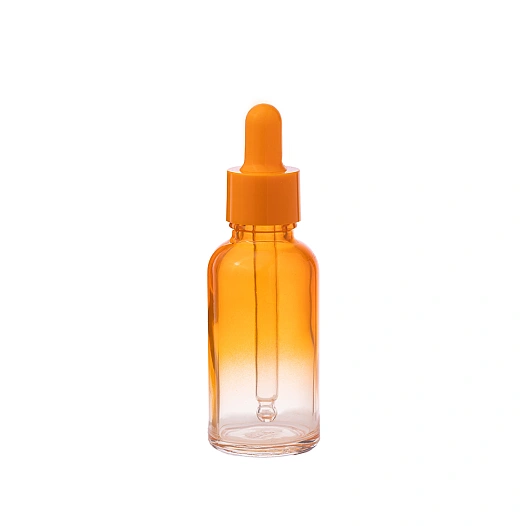 Cтеклянный флакон 24R-GB30C 30мл с оранежевым дроппером 24R-DRO18S