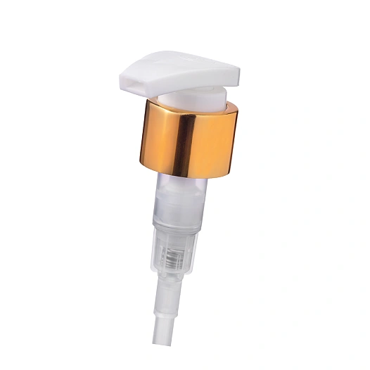 Дозатор 8R-5004 Белый  гладкий 24/410 с золотой металлизацией